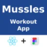 Workout Apps | UI Kit | React Native | Figma (FREE) | Mussles