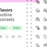 Flavors outline iconset