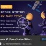 Cosmic 3D Space Station 3D Icon Pack