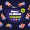 Hand Gestures 3D Illustration